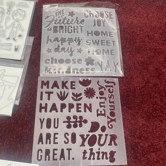 Lot American Kingston Crafts Card Making Kits Stencils Stamps Dies MIXED Sets - Picture 8 of 9